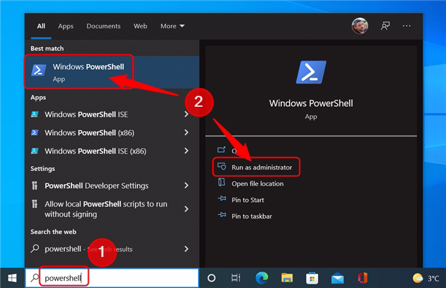 باز کردن PowerShell